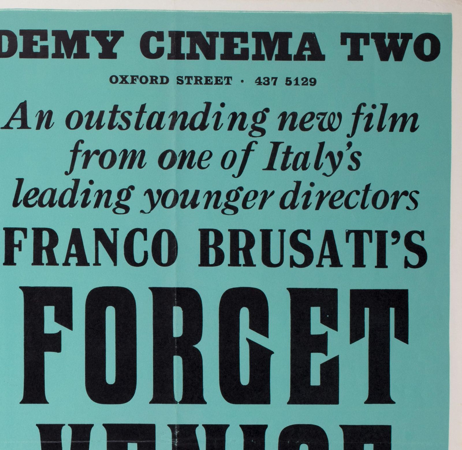 Forget Venice 1979 London Uk Quad Film Movie Poster, Strausfeld. photo 561.0