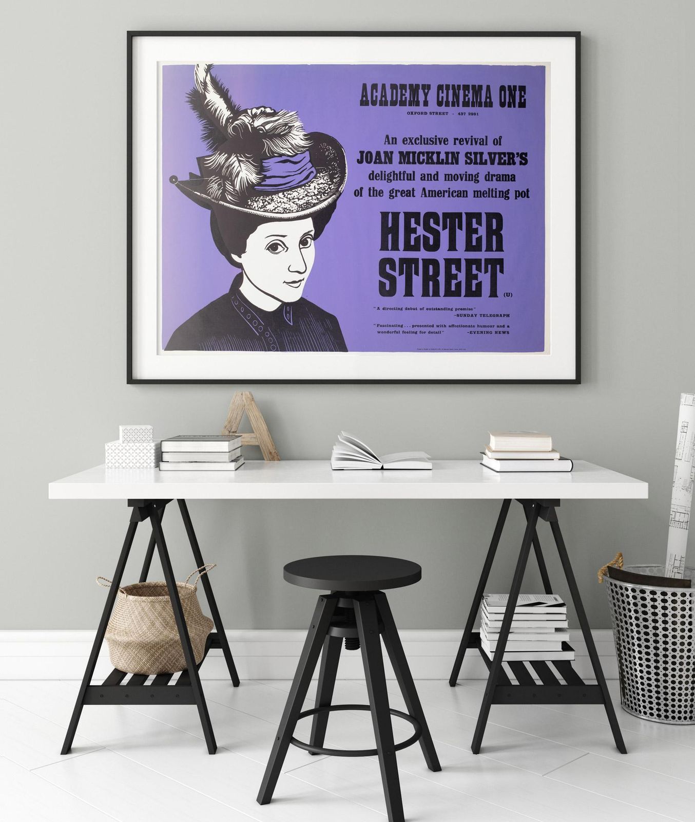 Hester Street 1975 London UK Quad filmposter, Strausfeld. photo furniture
