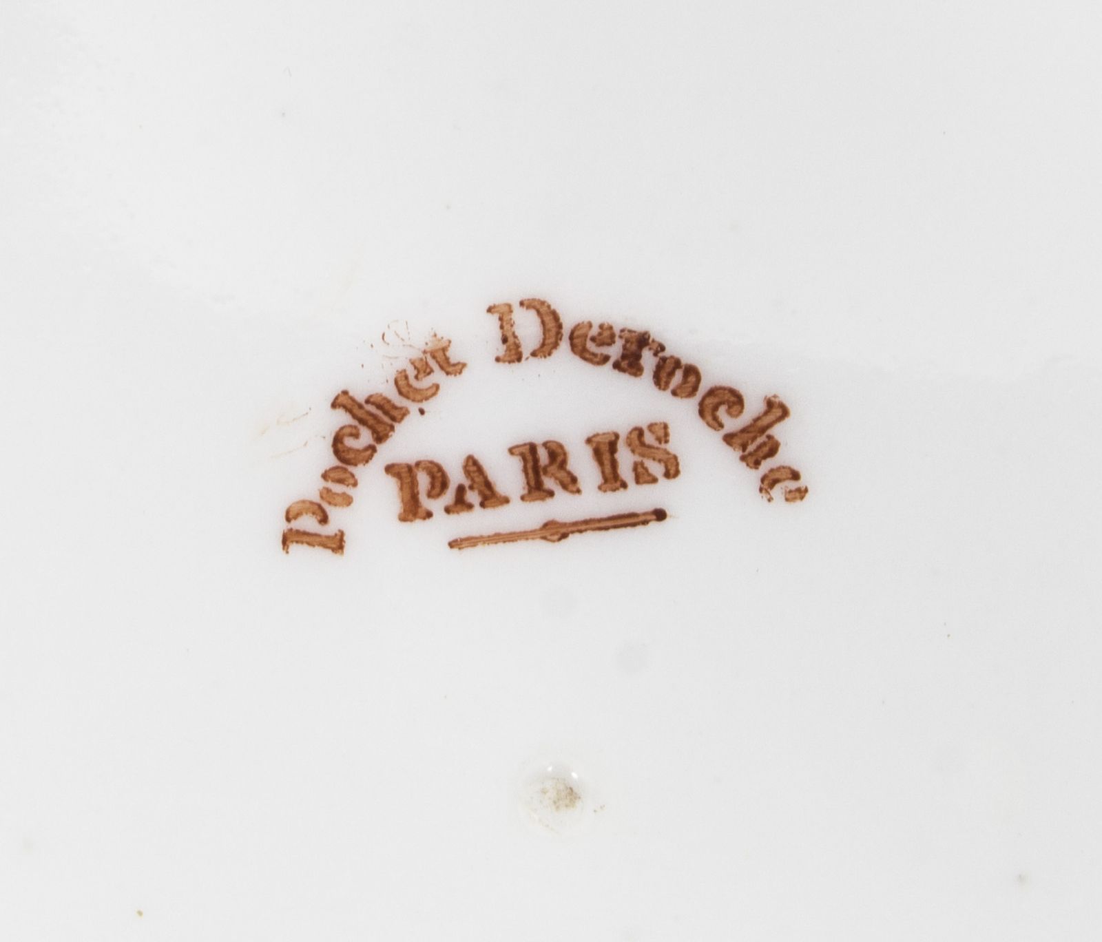 Antique French Porcelain Plate By Pucher Deroche, Paris C1880 photo vintage