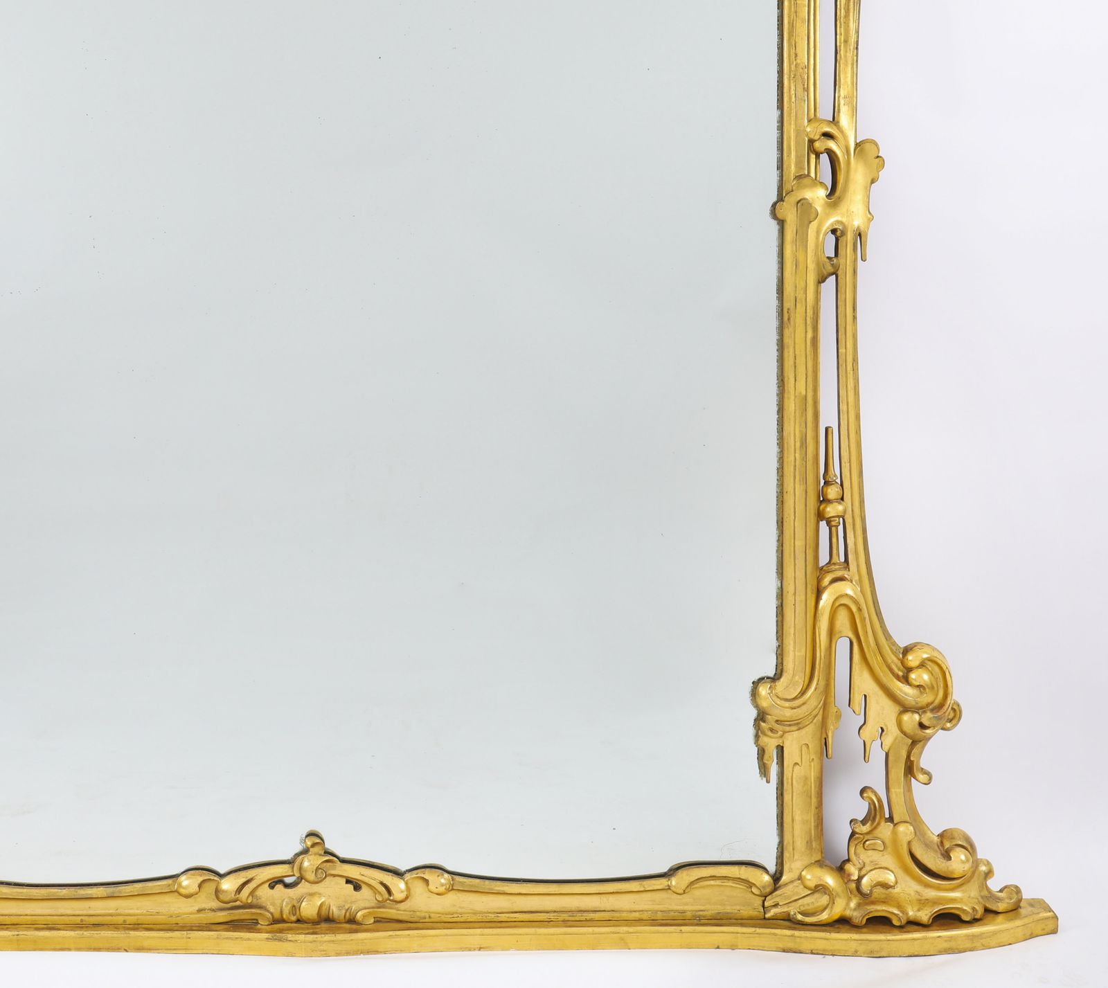 Large Rococo Revival Giltwood Wall Mirror C.1850   205x206cm  19th C photo buy