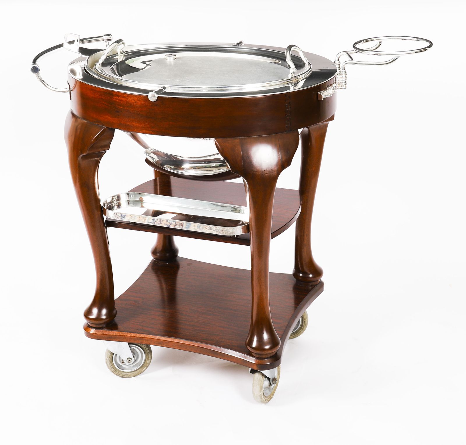Art Deco Drakes Silver Plated Beef Carving Trolley C1930 photo for sale