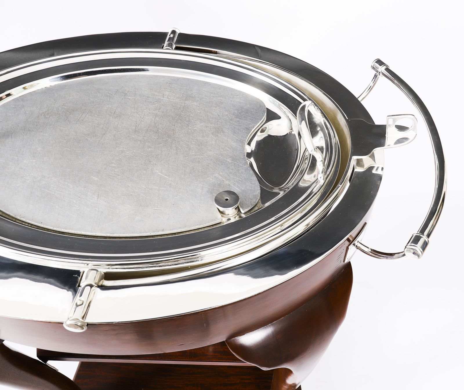 photo vinterior Art Deco Drakes Silver Plated Beef Carving Trolley C1930