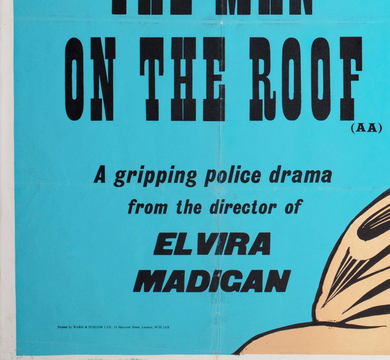 The Man On The Roof 1976 London Uk Quad Film Movie Poster, Strausfeld. photo vinterior