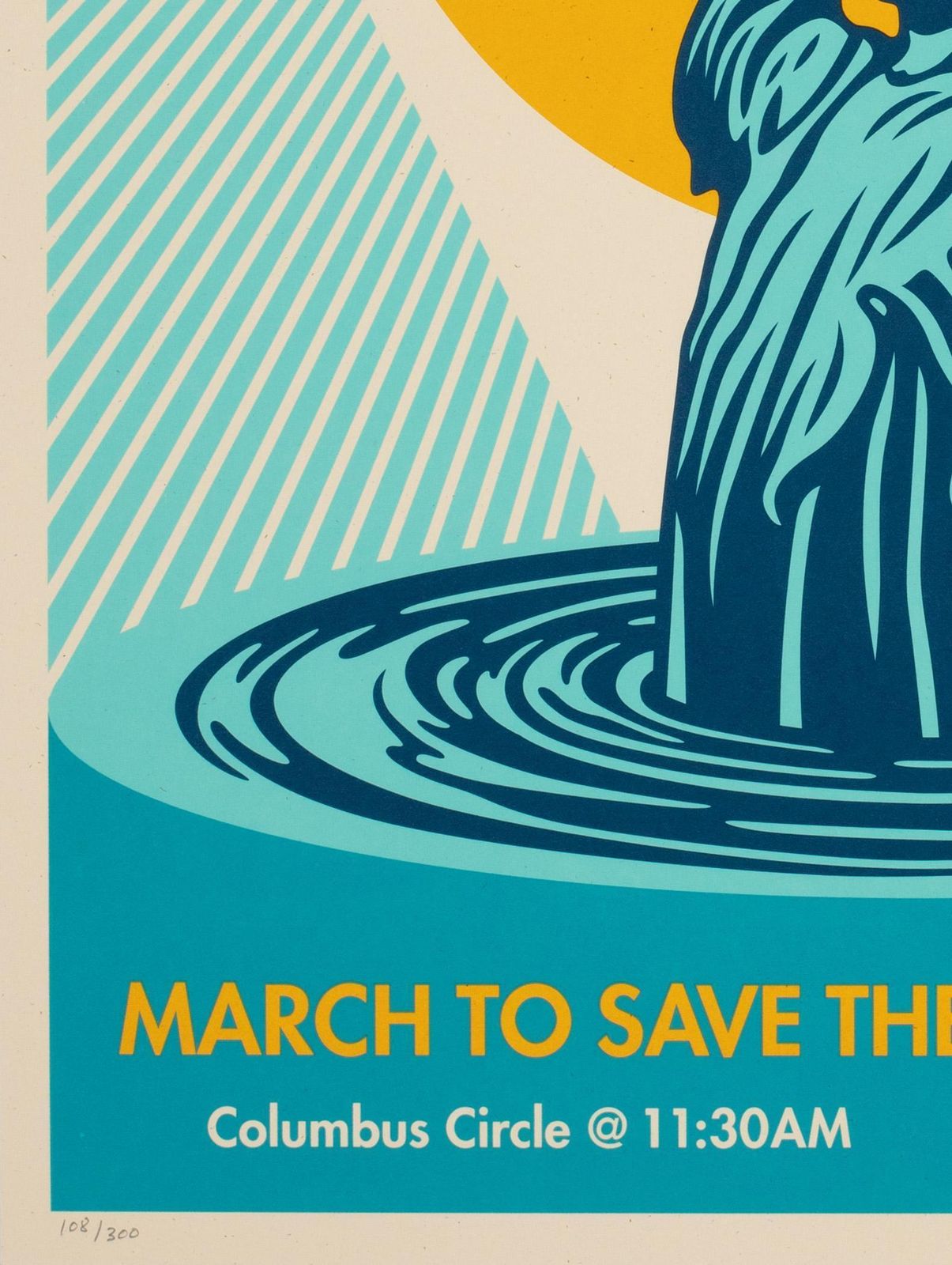 People's Climate March 2014 Protest Signed Limited Edition Print, Shepard Fairey. photo Kunst