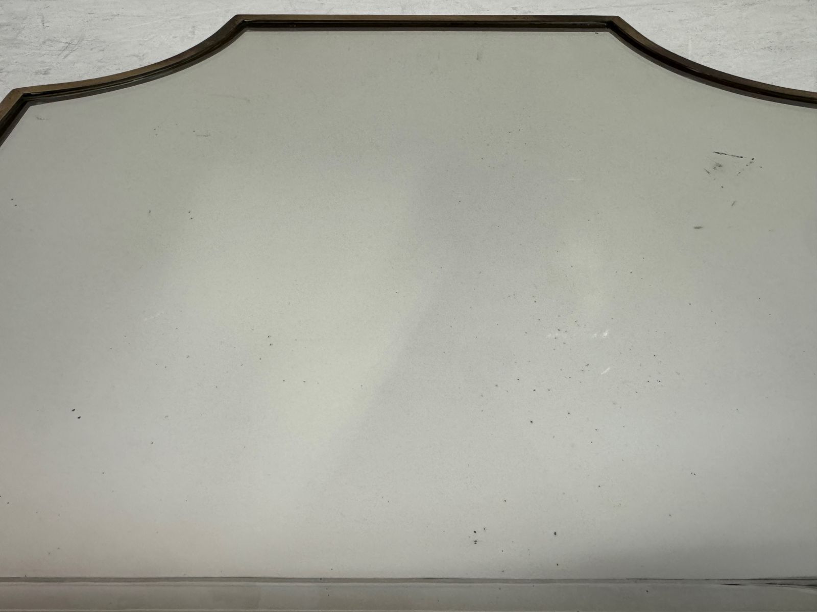 photo vinterior 1950s Italian Brass Shield Shape Mirror