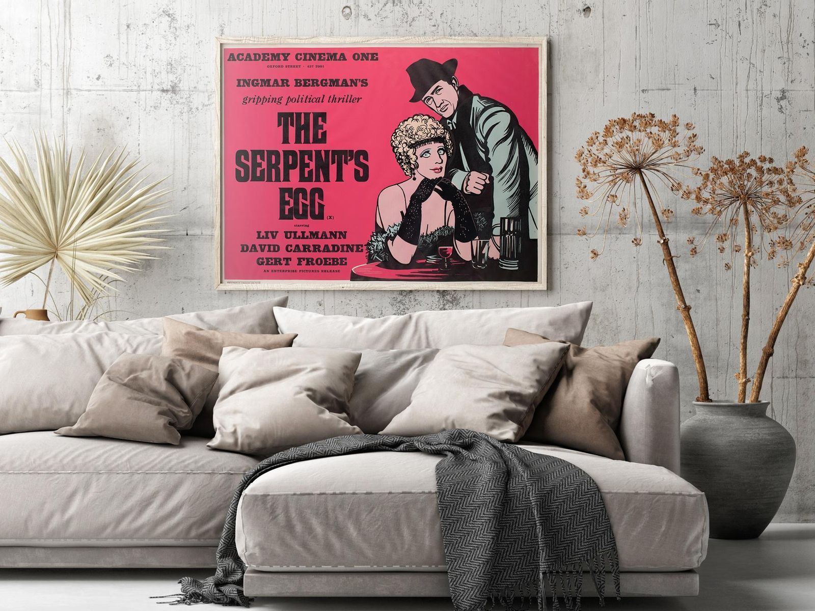 « The Serpent's Egg », affiche de cinéma Academy Cinema UK Quad, 1978, Strausfeld. photo furniture