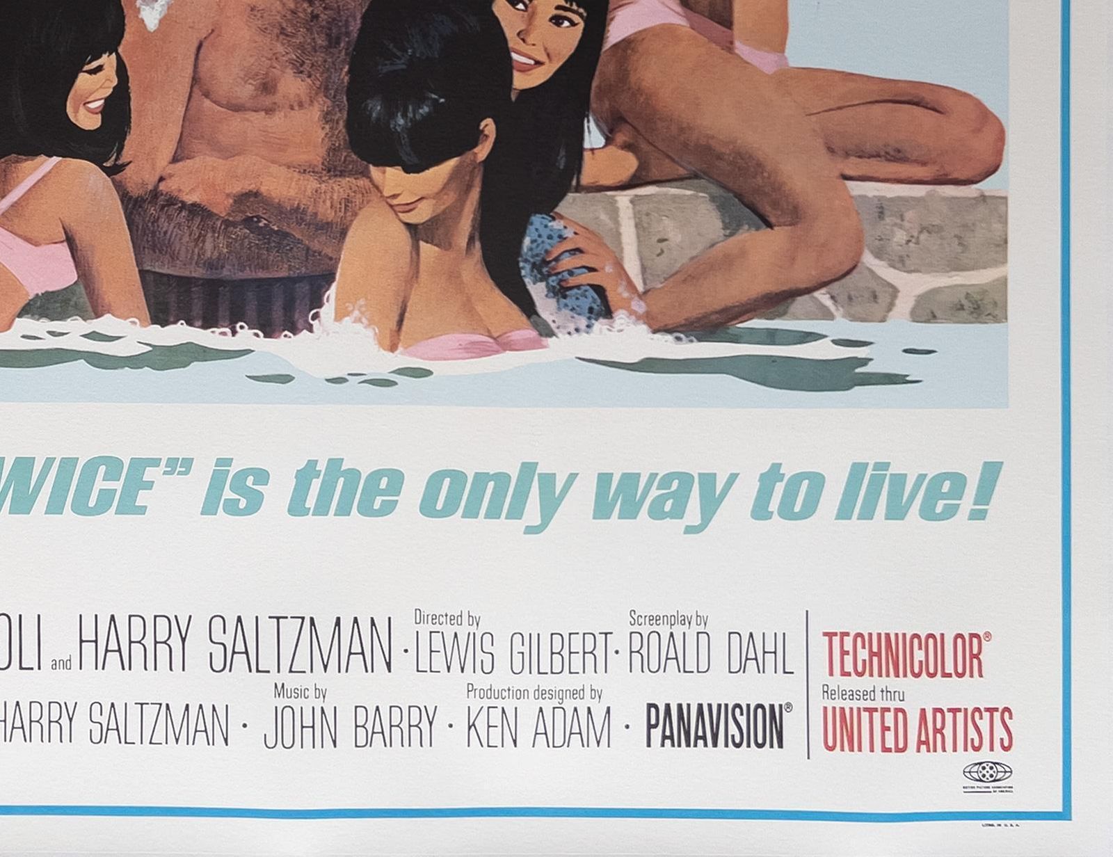"You Only Live Twice" Us Film Poster Subway, Bath Tub, Mcginnis, James Bond 1967. photo vinterior