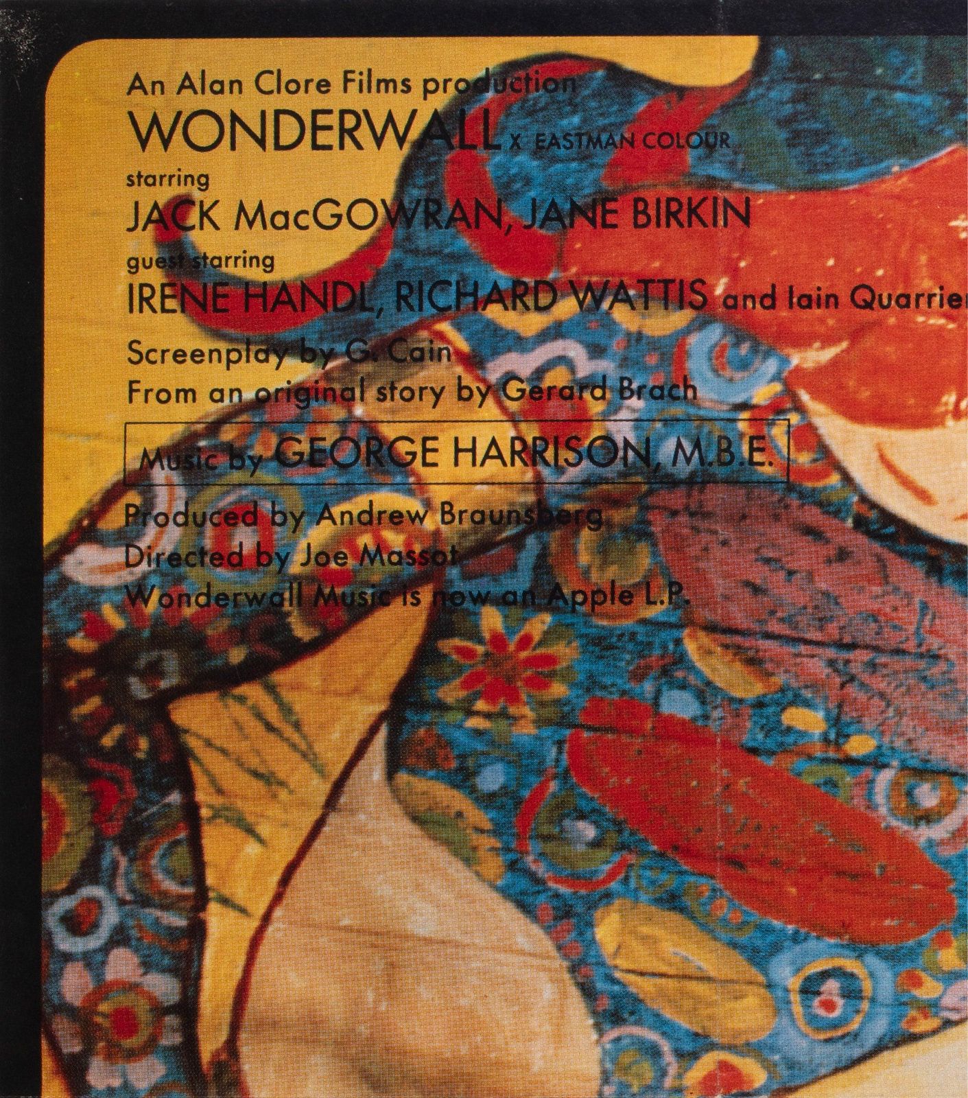 Wonderwall 1969 Uk Quad Film Poster photo for sale