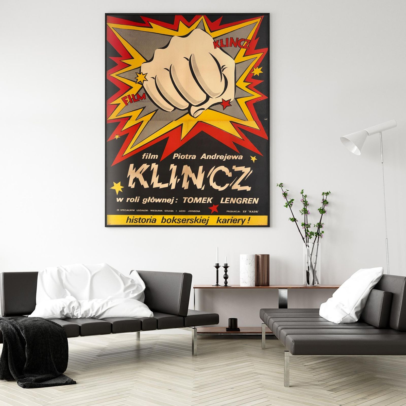Klincz 1979 Poolse B0 grote filmposter, Danuta Baginska Andrejew. photo furniture
