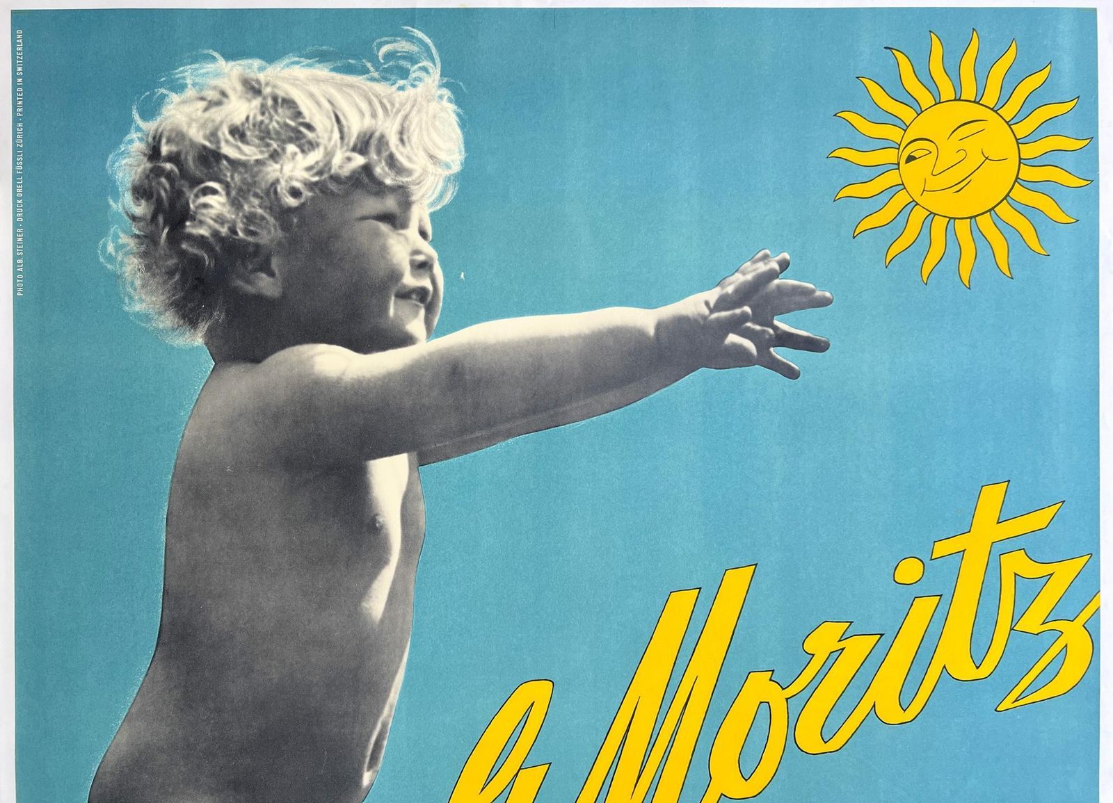 Original 1930s Swiss Travel Poster, Walter Herdeg And Alb Steiner. photo for sale