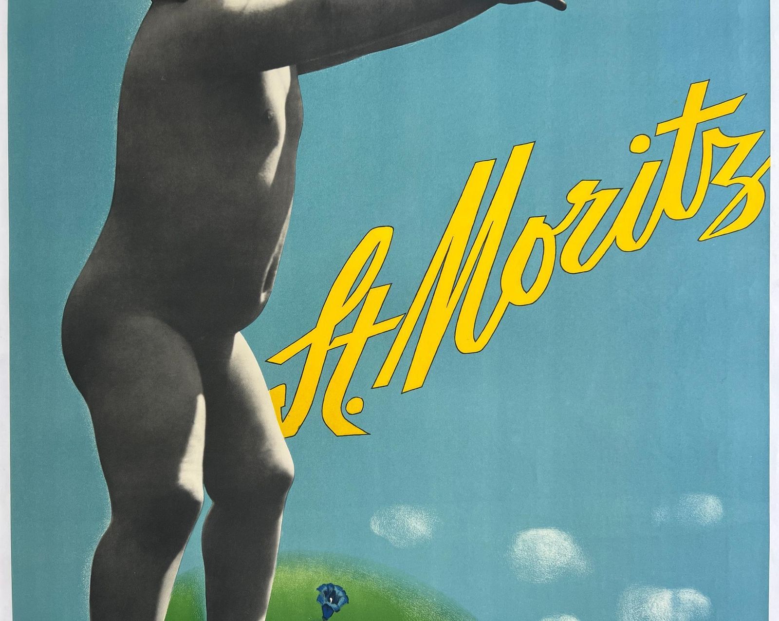 Original 1930s Swiss Travel Poster, Walter Herdeg And Alb Steiner. photo Art