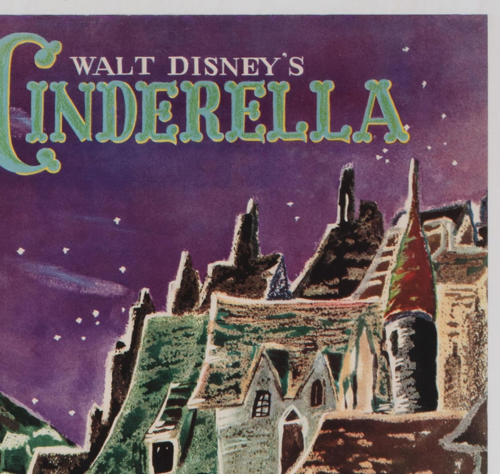 Cinderella R1950s Japanese B2 Film Movie Poster, Disney. photo Art