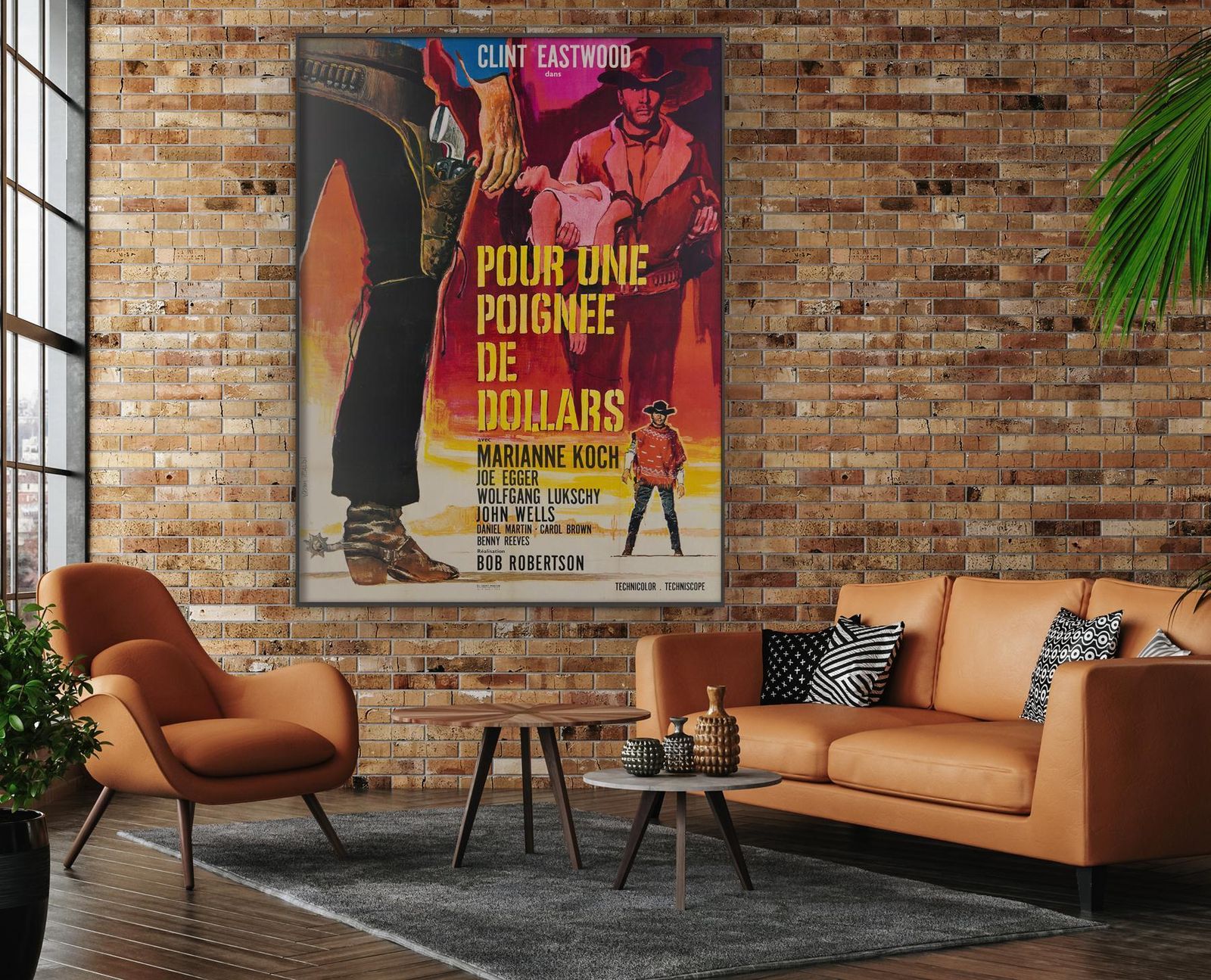 Affiche de cinéma française Grande format « A Fistful Of Dollars », 1964, Vanni Tealdi. photo furniture