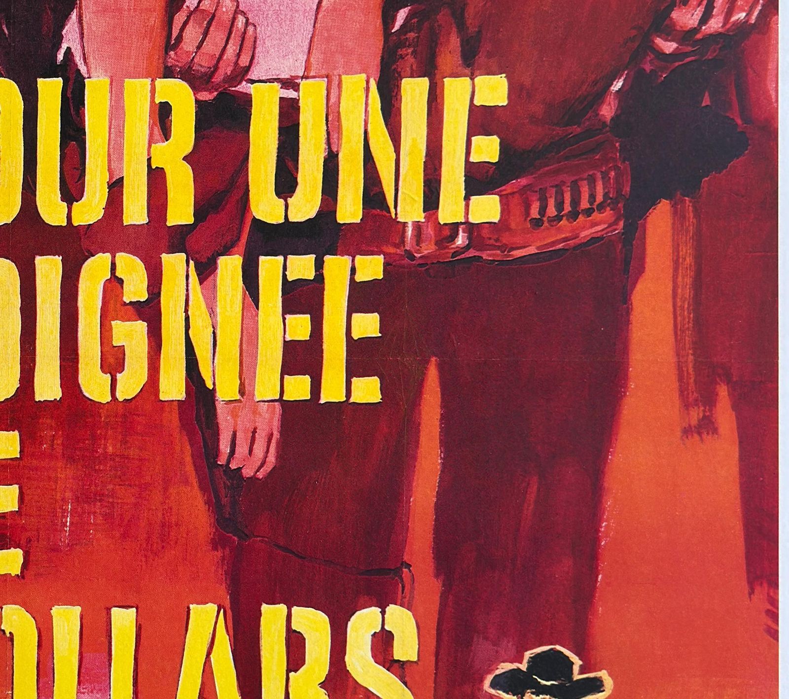 "A Fistful Of Dollars" 1964 Franse Grande filmaffiche, Vanni Tealdi. photo vinterior