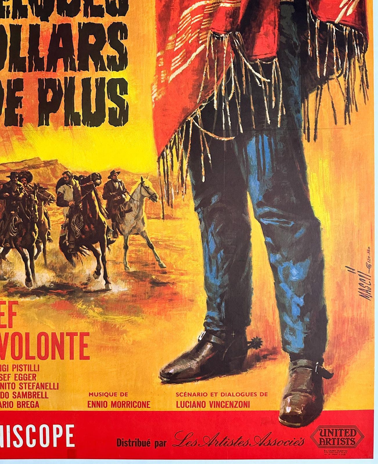 For A Few Dollars More 1966 French Grande Film Poster, Jean Mascii photo vinterior