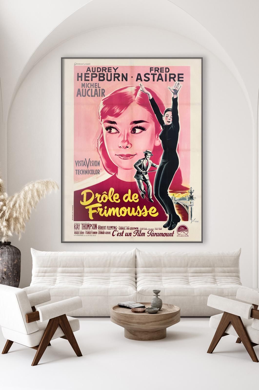 Affiche française Grande du film Funny Face, 1957, Boris Grinsson. photo furniture
