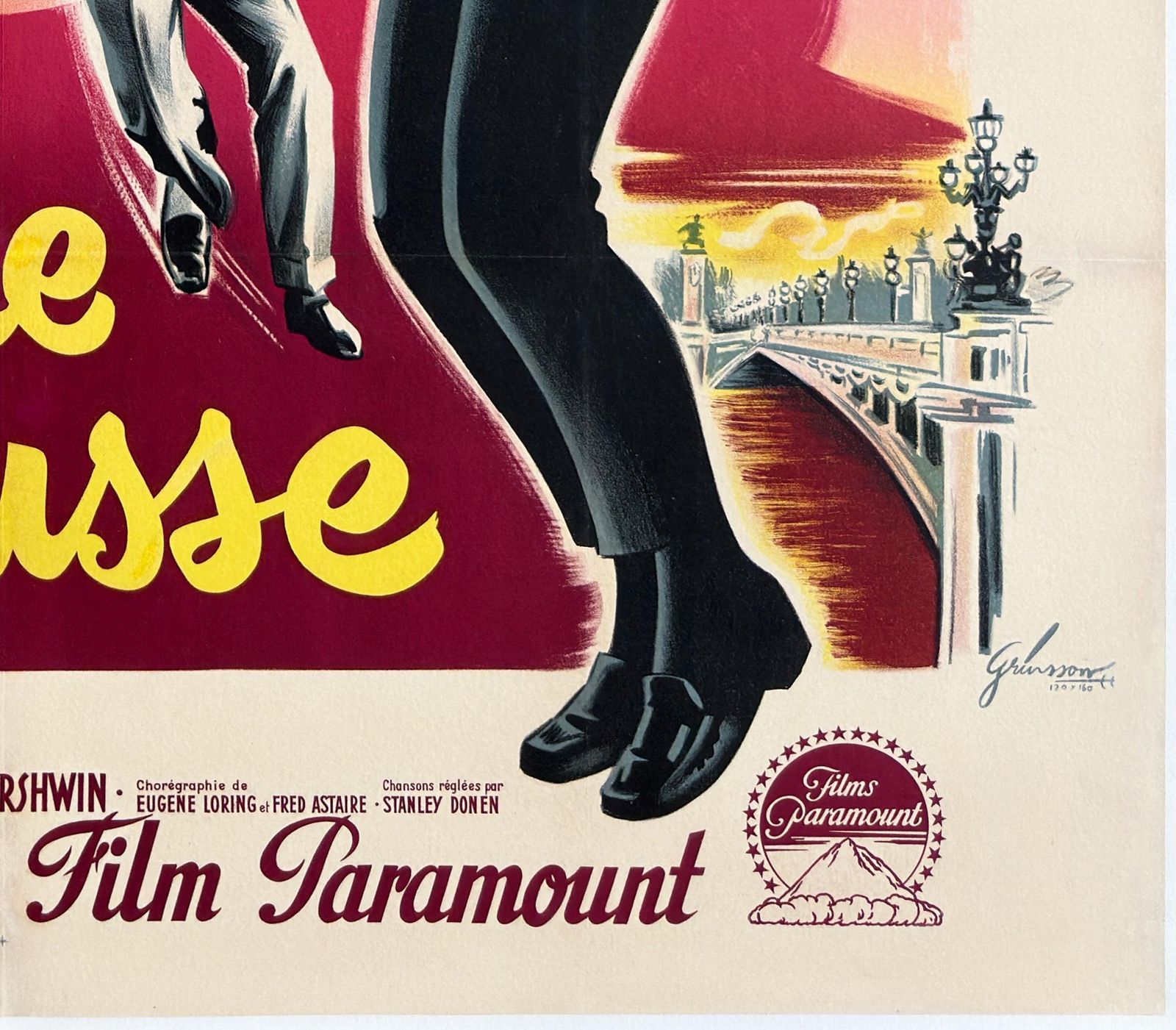 Funny Face 1957 French Grande filmposter, Boris Grinsson. photo vintage