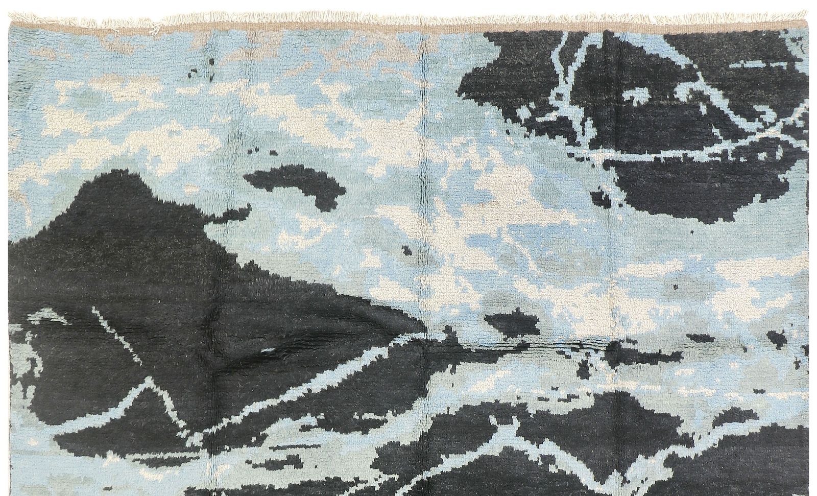 Modern Abstract Blue Black Marble Contemporary Area Rug 251 X 305 Cm photo 1122.0