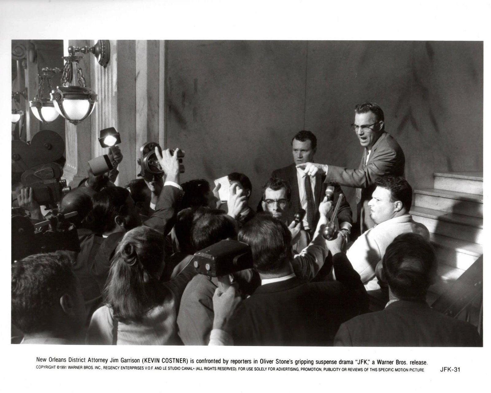 JFK 1991 Publicity Film Movie Press Still Framed photo vinterior
