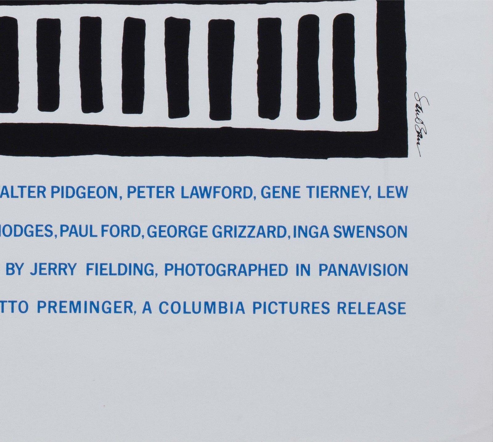 Affiche de cinéma Advise And Consent, sérigraphie américaine en édition limitée, vers 1962, par Saul Bass photo vintage