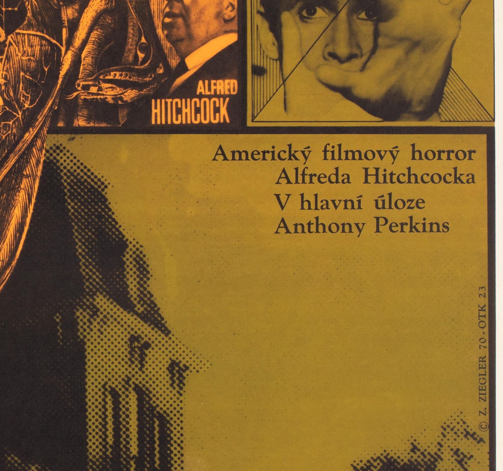 "Psycho", Tsjechische A1 filmposter, 1970, Hitchcock photo 1626.0