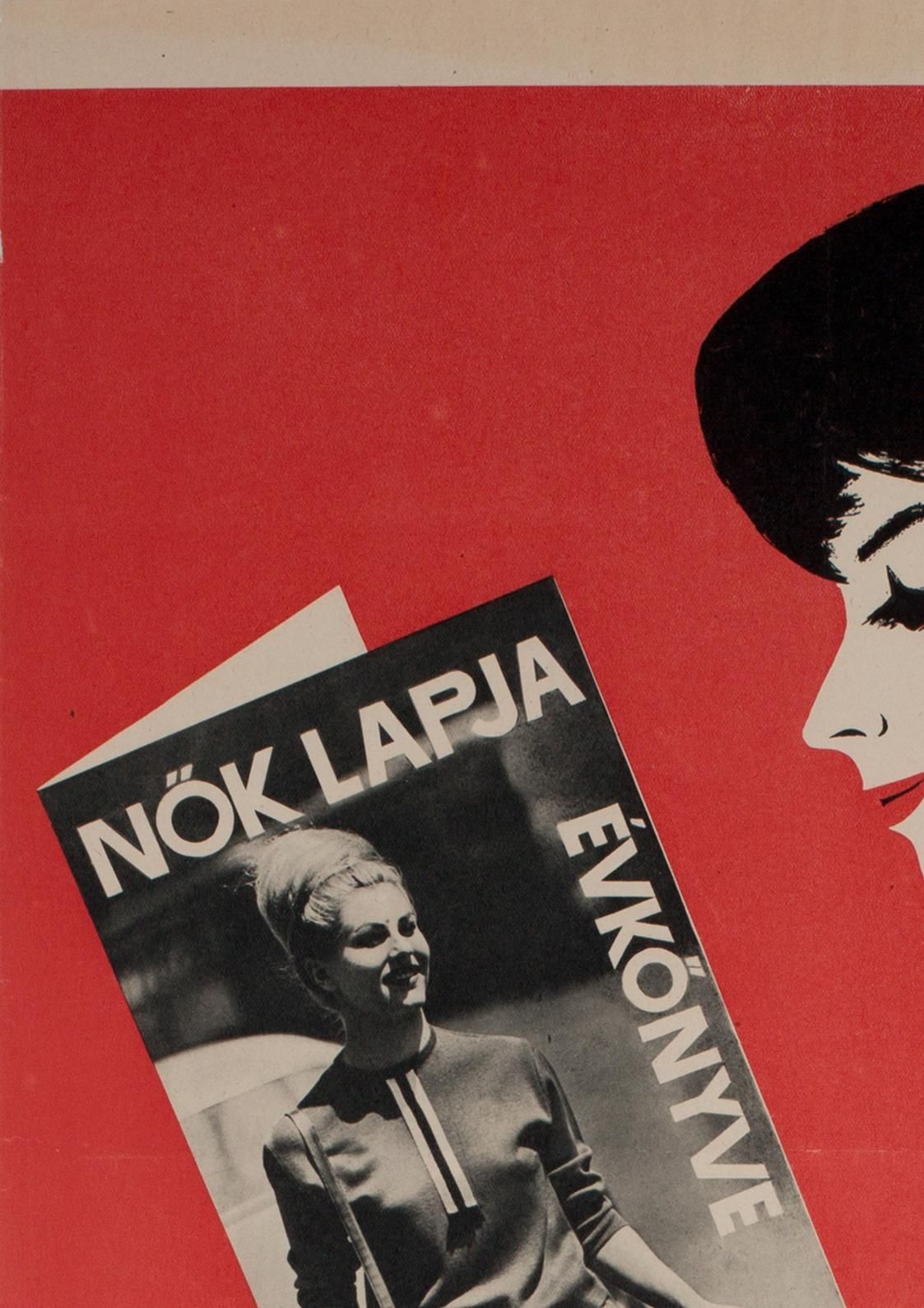 Hungarian Womens' Newspaper Yearbook Advertising Poster, 1964, Balogh photo vinterior