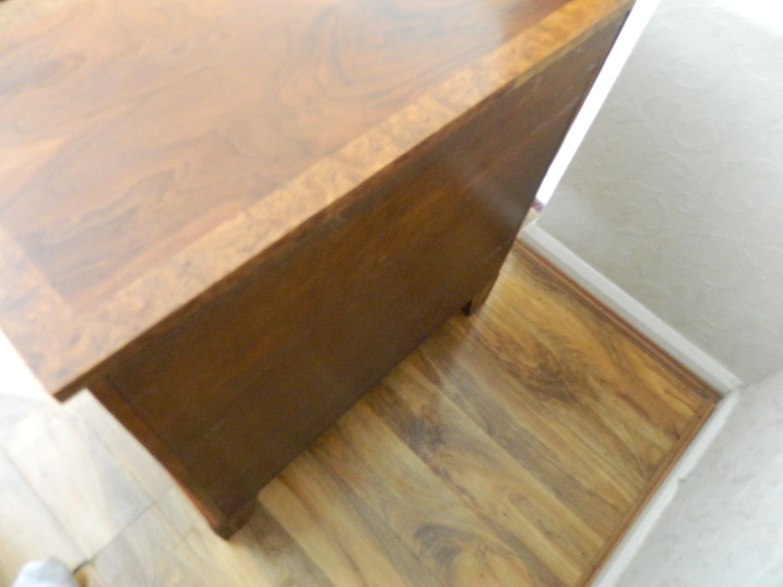 397.0 Baker Furniture Walnut Chest Of Drawers Chippendale Style photo