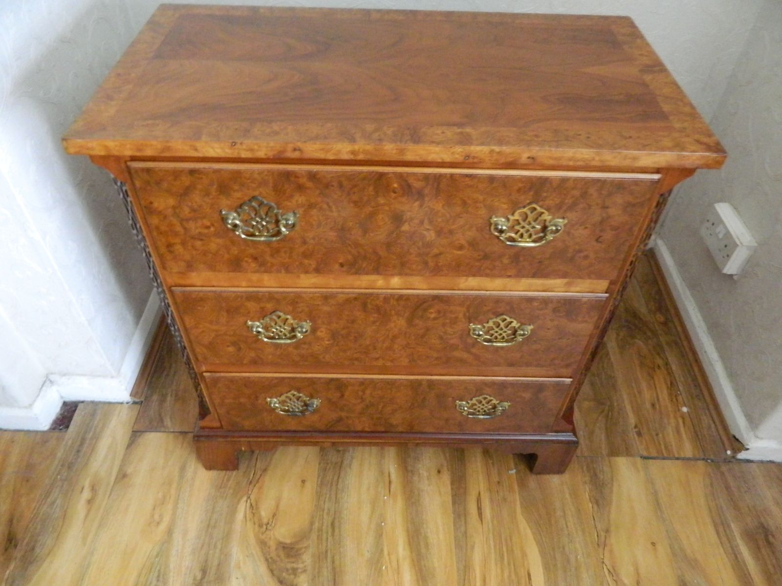 Baker Furniture Walnut Chest Of Drawers Chippendale Style