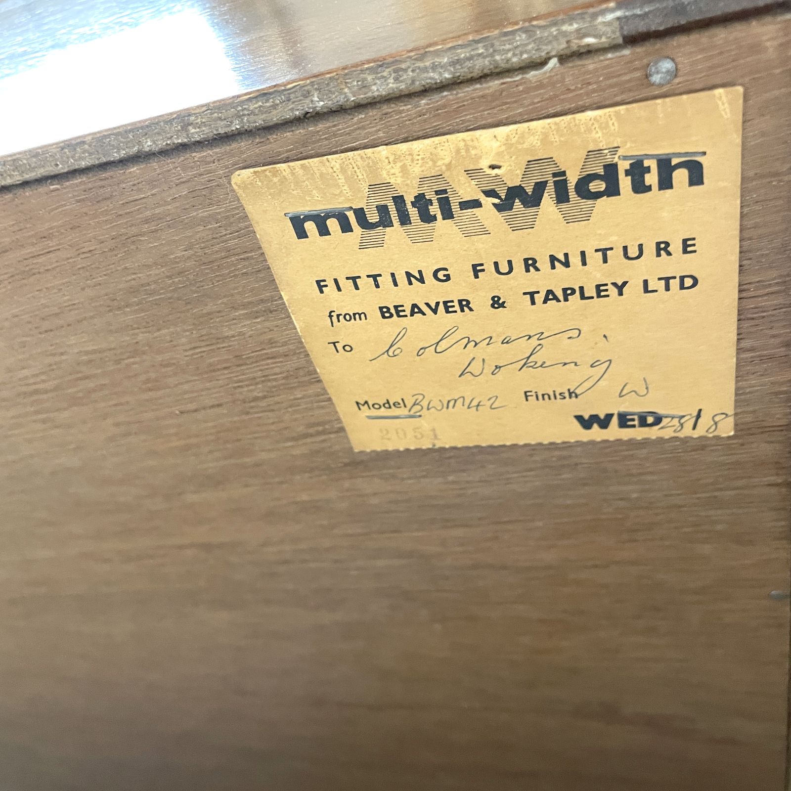 Mid Century Modern Teak Bureau – Beautifully Designed Space Saving Desk photo vintage