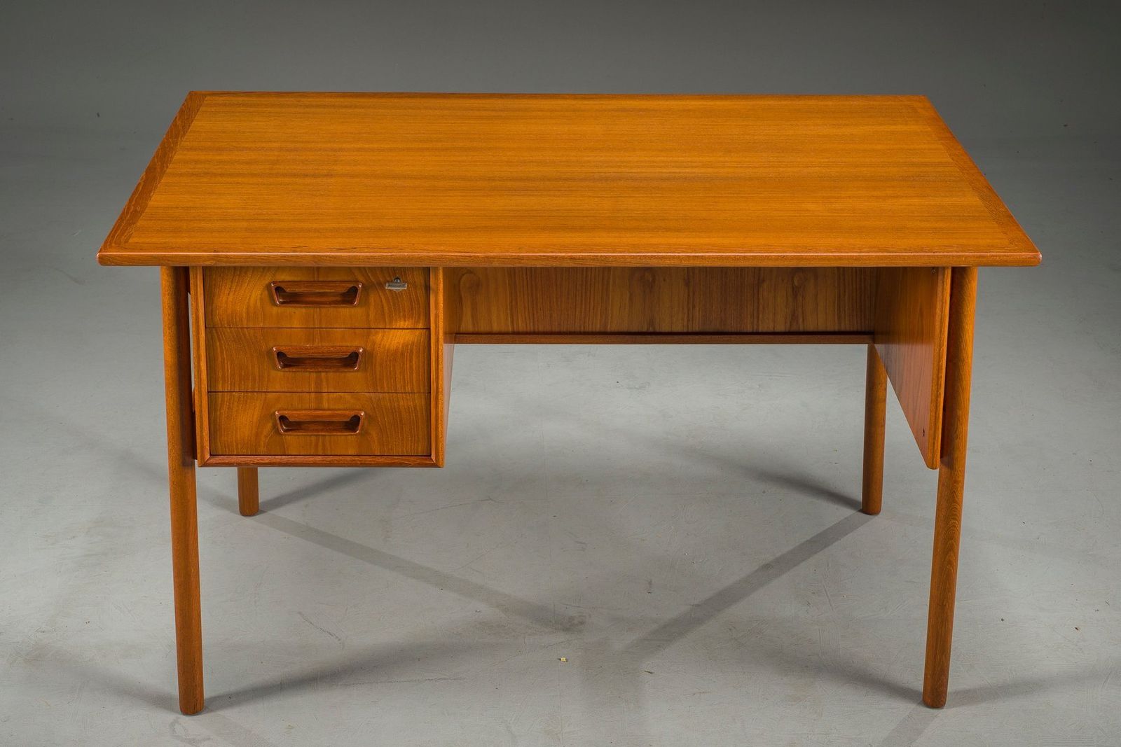 Furniture Mid Century Danish Teak Desk From Gunnar Nielsen Tibergaard, 1960s photo