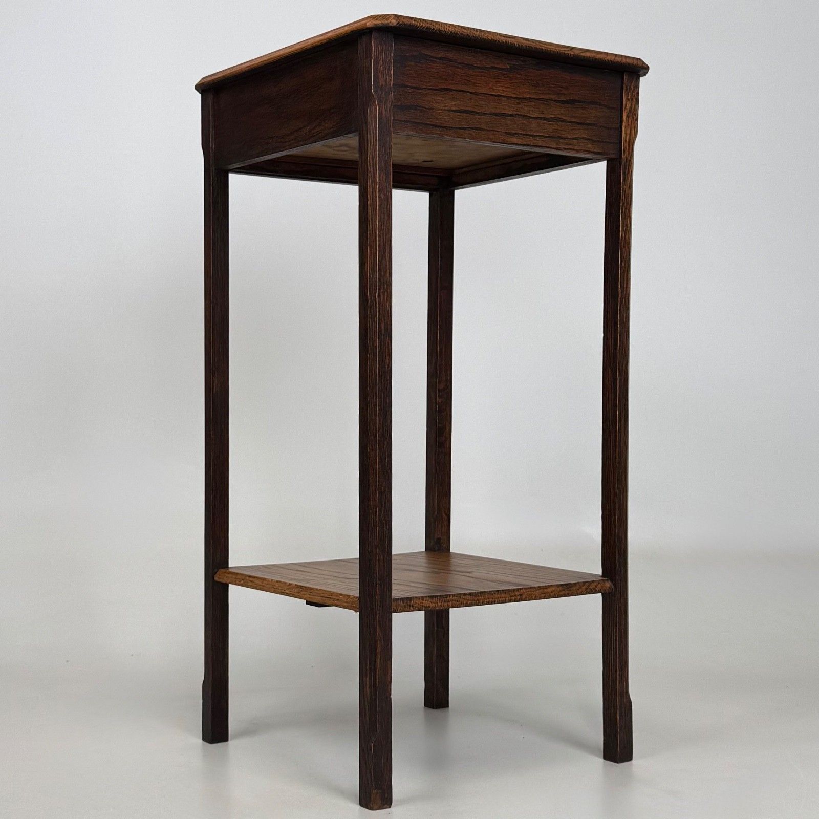 Antique 20th Century Small Edwardian Side Table In Oak ( Af 5526 ) photo vinterior