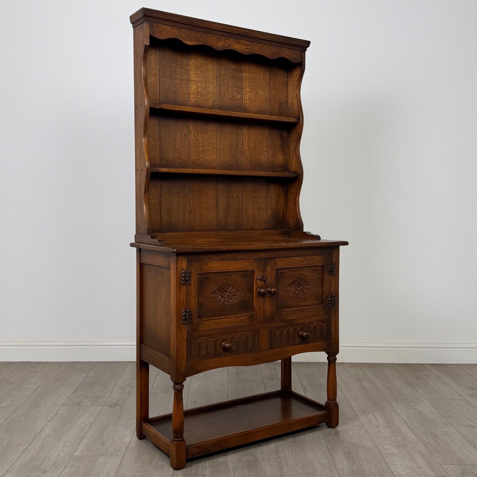photo furniture Antique 20th Century Small Welsh Dresser In Oak ( Af 5487 )