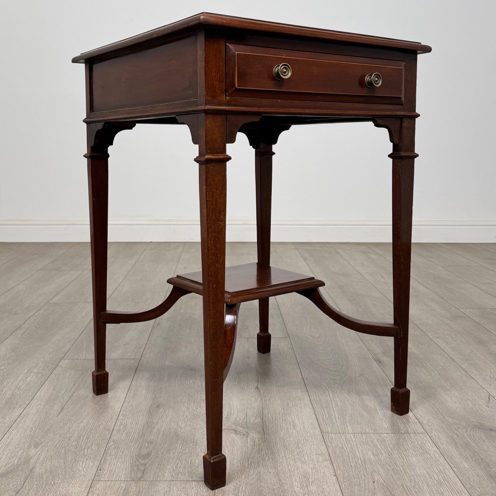 Antique 20th Century Edwardian Side Table In Mahogany ( Af 5468 ) photo vintage