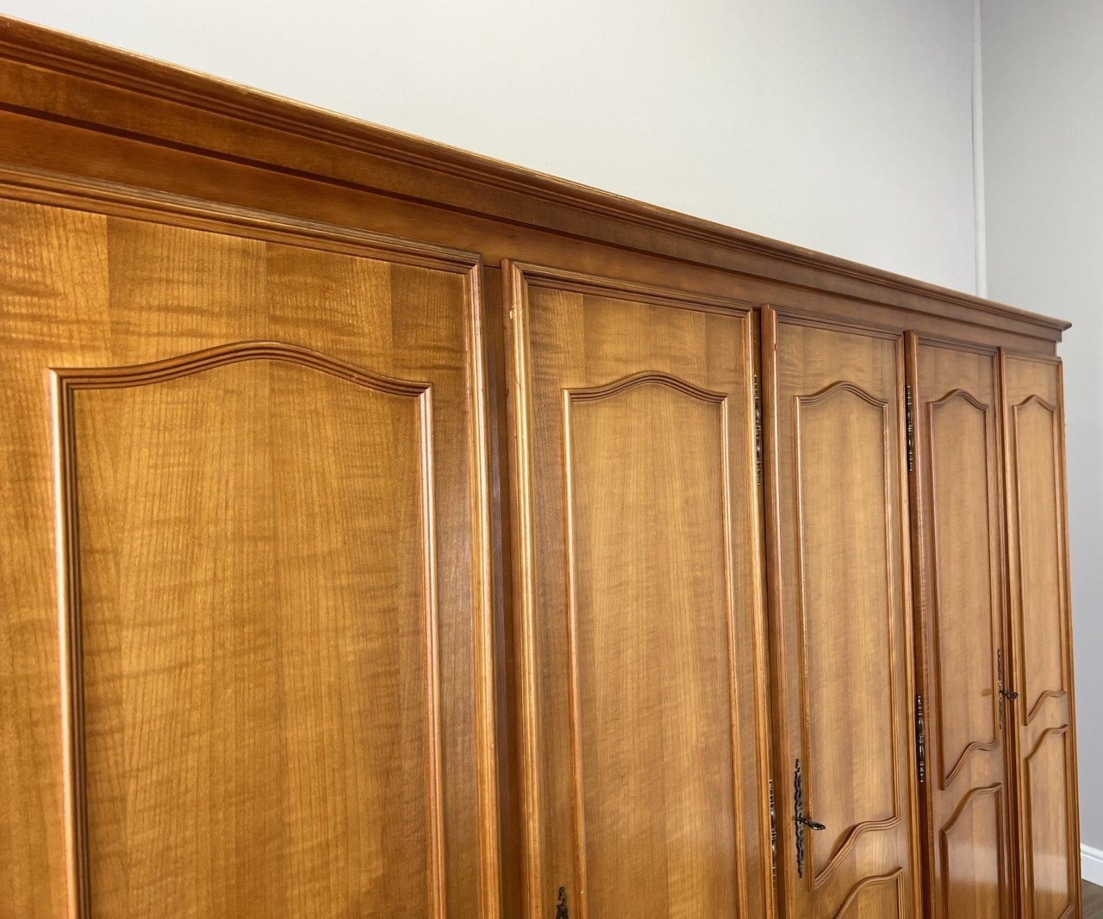 photo furniture Wardrobe Vintage French Louis XVI Style Five Door Carved Armoire Lot 4985