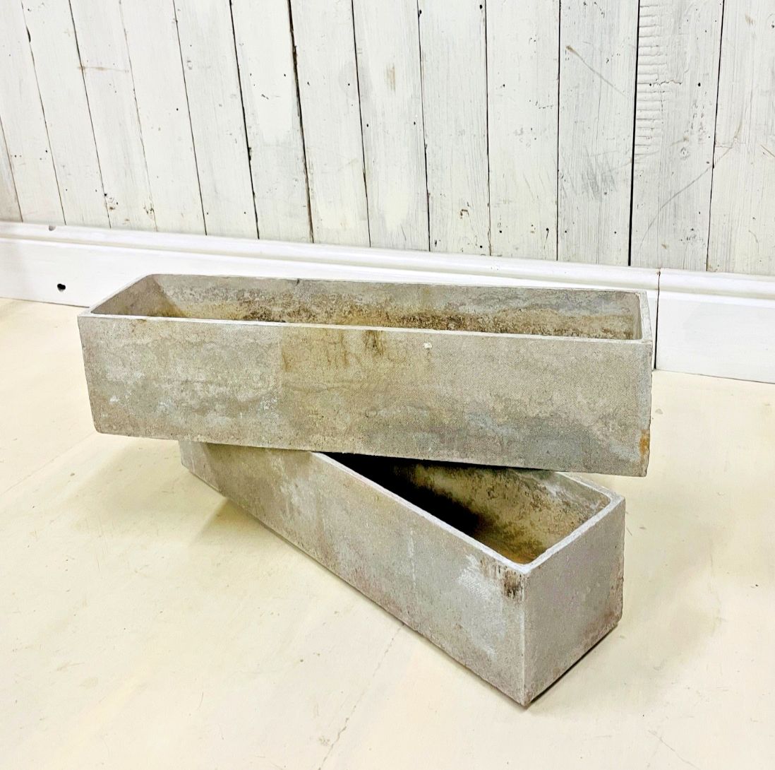 Vintage Willy Guhl Mid Century Trough Planter Danish Pot Brutalist 70s Box