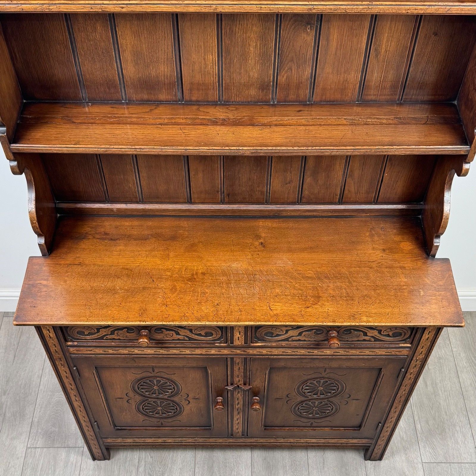 photo for sale Antique 20th Century Fine Quality Welsh Dresser In Oak ( Af 5495 )