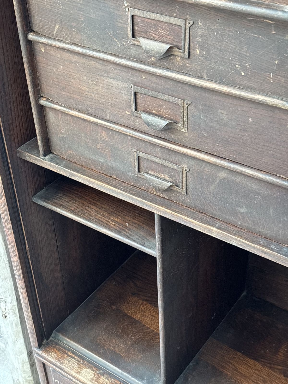 Large Early 1900s Antique Oak Filing Cabinet photo buy