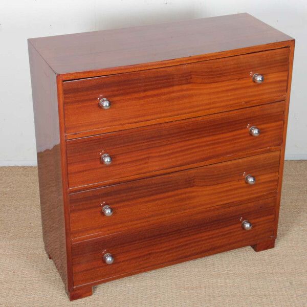 Large Art Deco Mahogany Chest Of Drawers From The 1940s photo buy