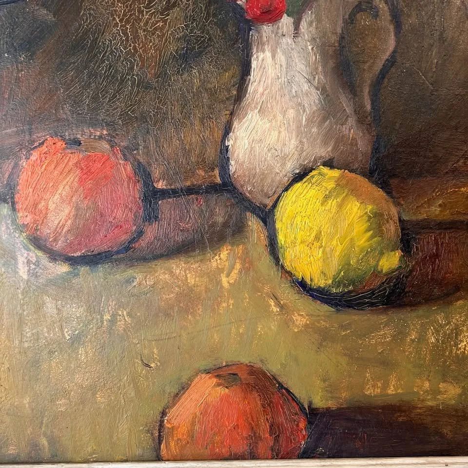 Slade School Floral & Fruit Still Life Painting photo 225.0
