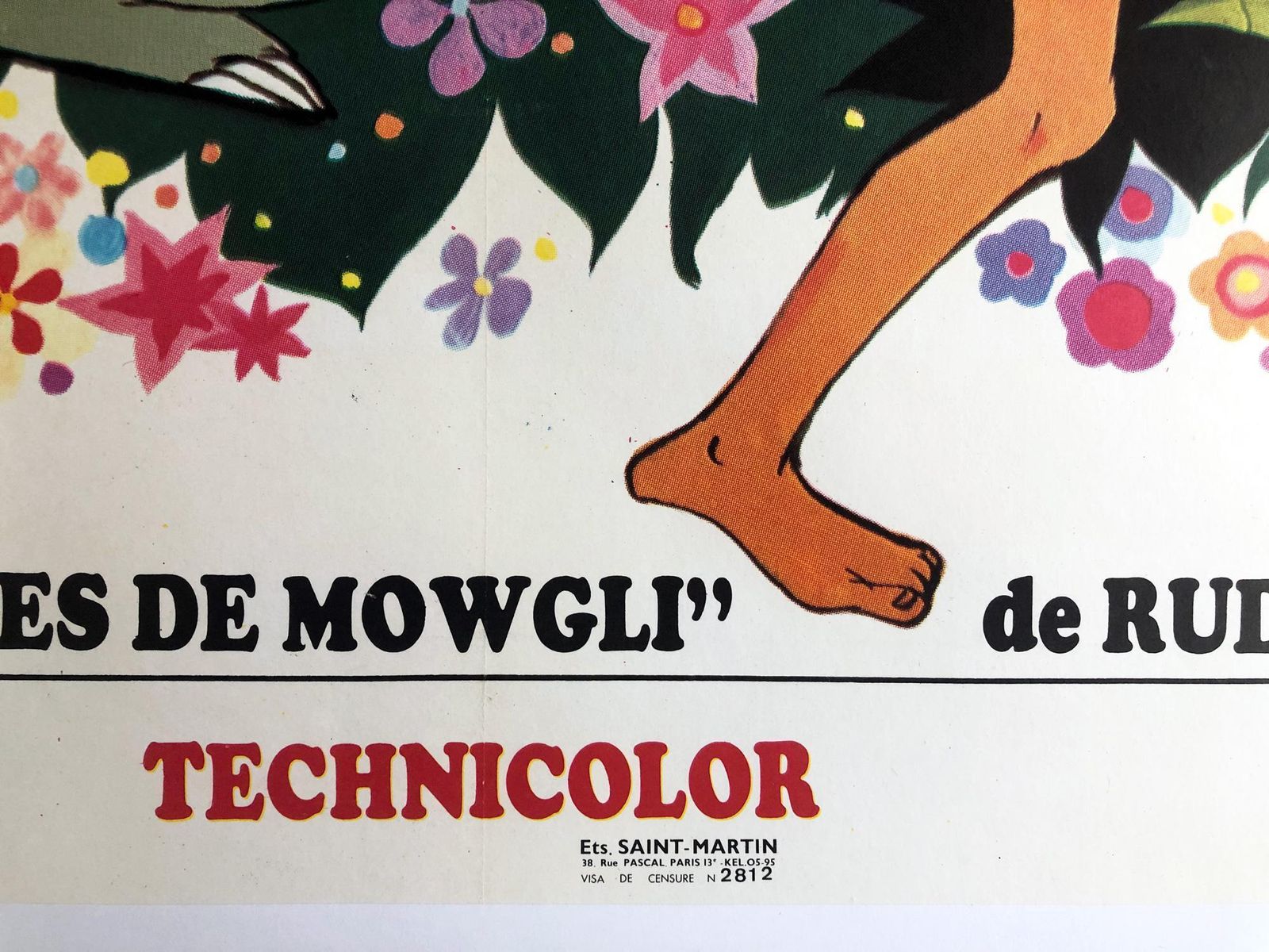 photo furniture Affiche de cinéma française Le Livre de la Jungle, grande format, 1967