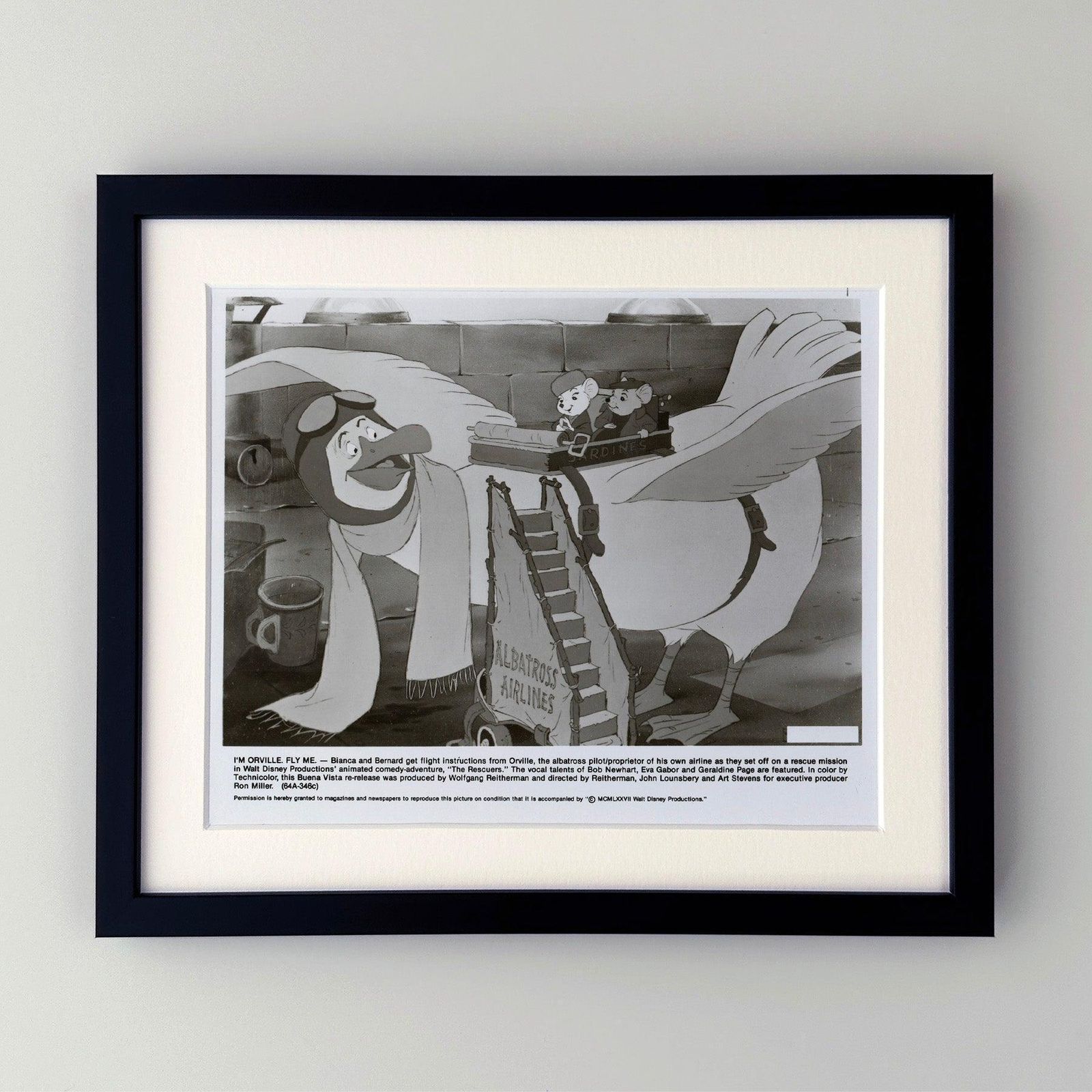 The Rescuers (1977) Press Publicity Still   Framed photo furniture