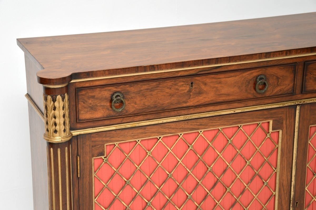 Antique Regency Style Rosewood Grill Front Sideboard photo 2925.0