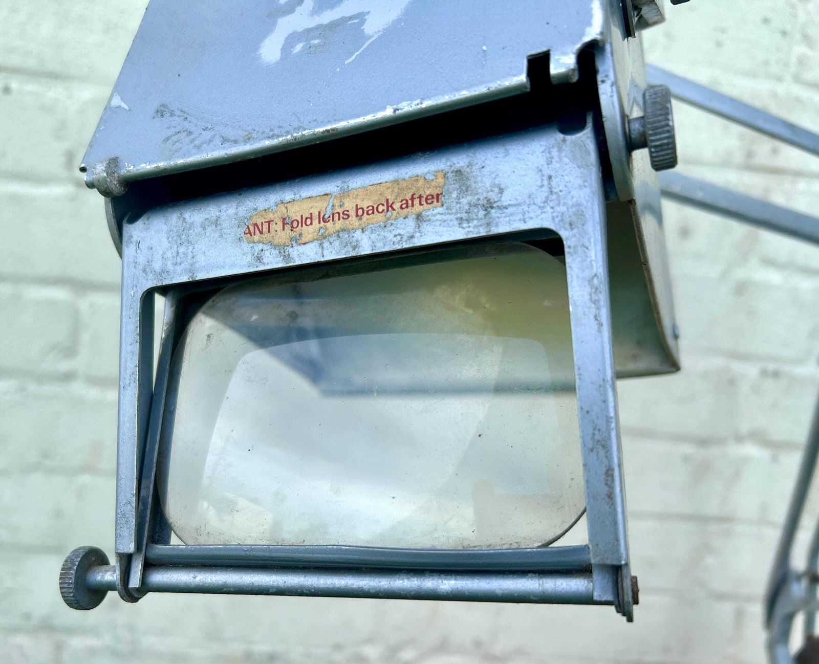 Grey Horstmann Pluslite Magnifying Glass Industrial Desk Vintage Lamp Office Factory Retro Antique Light Lighting Mid Century Magnifier photo 315.0