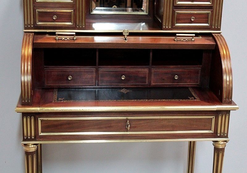 Louis XVI Cylinder Office Mahogany 19th photo 4945.03