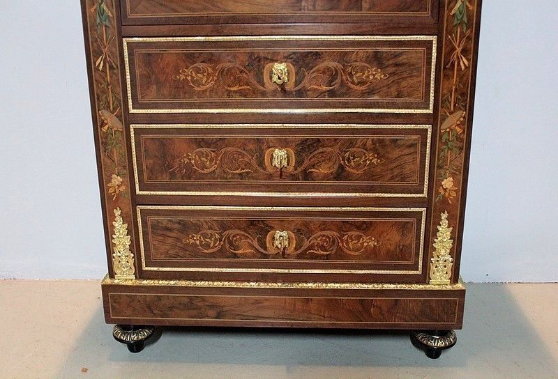 Secretary Inlaid Style Louis XVI, 19th photo 5265.36