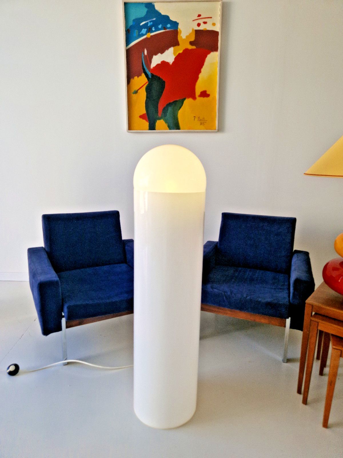 Mid Century Italian Floor Lamp Totem Lighting 1970s Interior Design photo vinterior