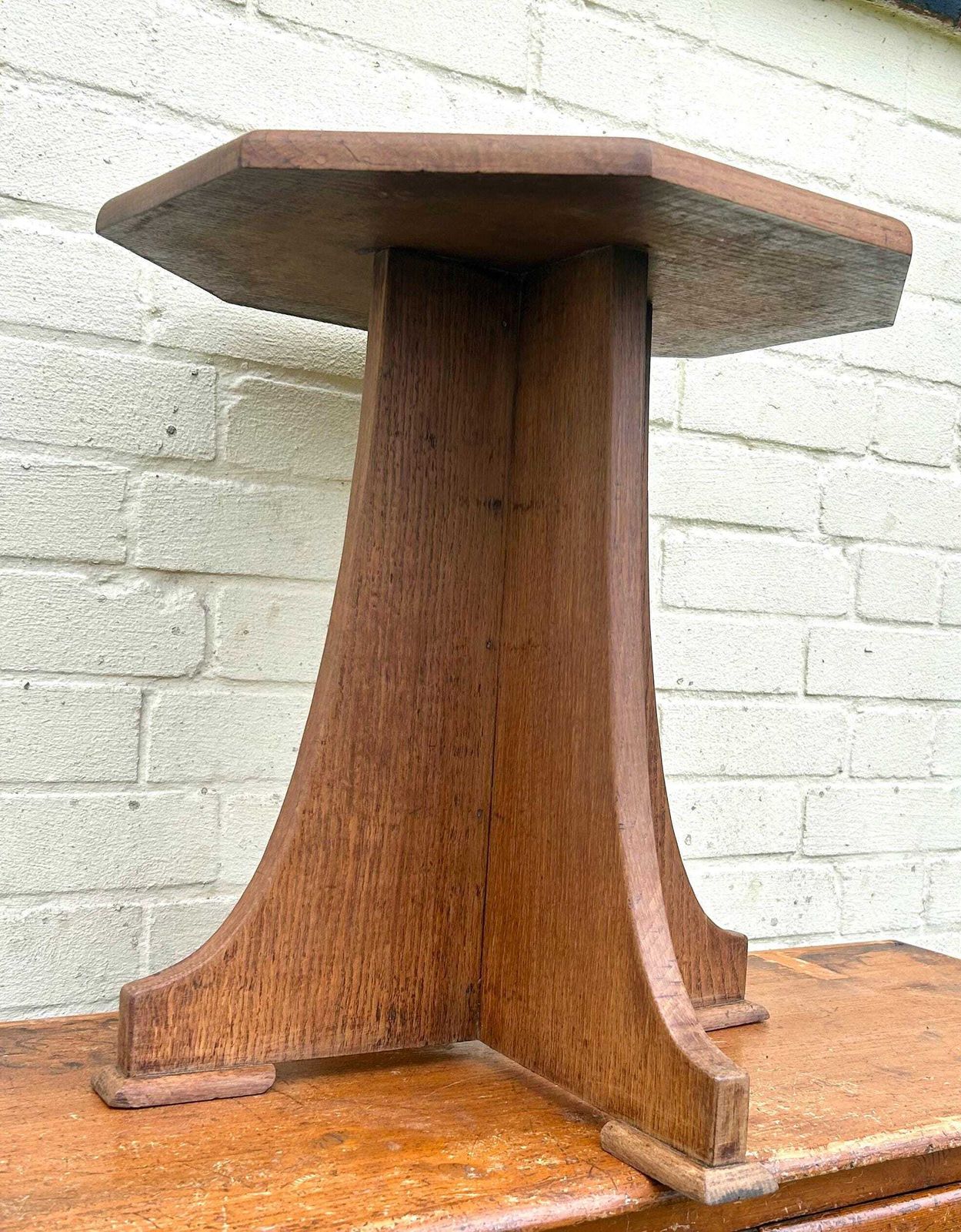 Arts And Crafts Oak Antique Side Wine Table Vintage Wooden Victorian Hall Desk Industrial Occasional Coffee photo furniture