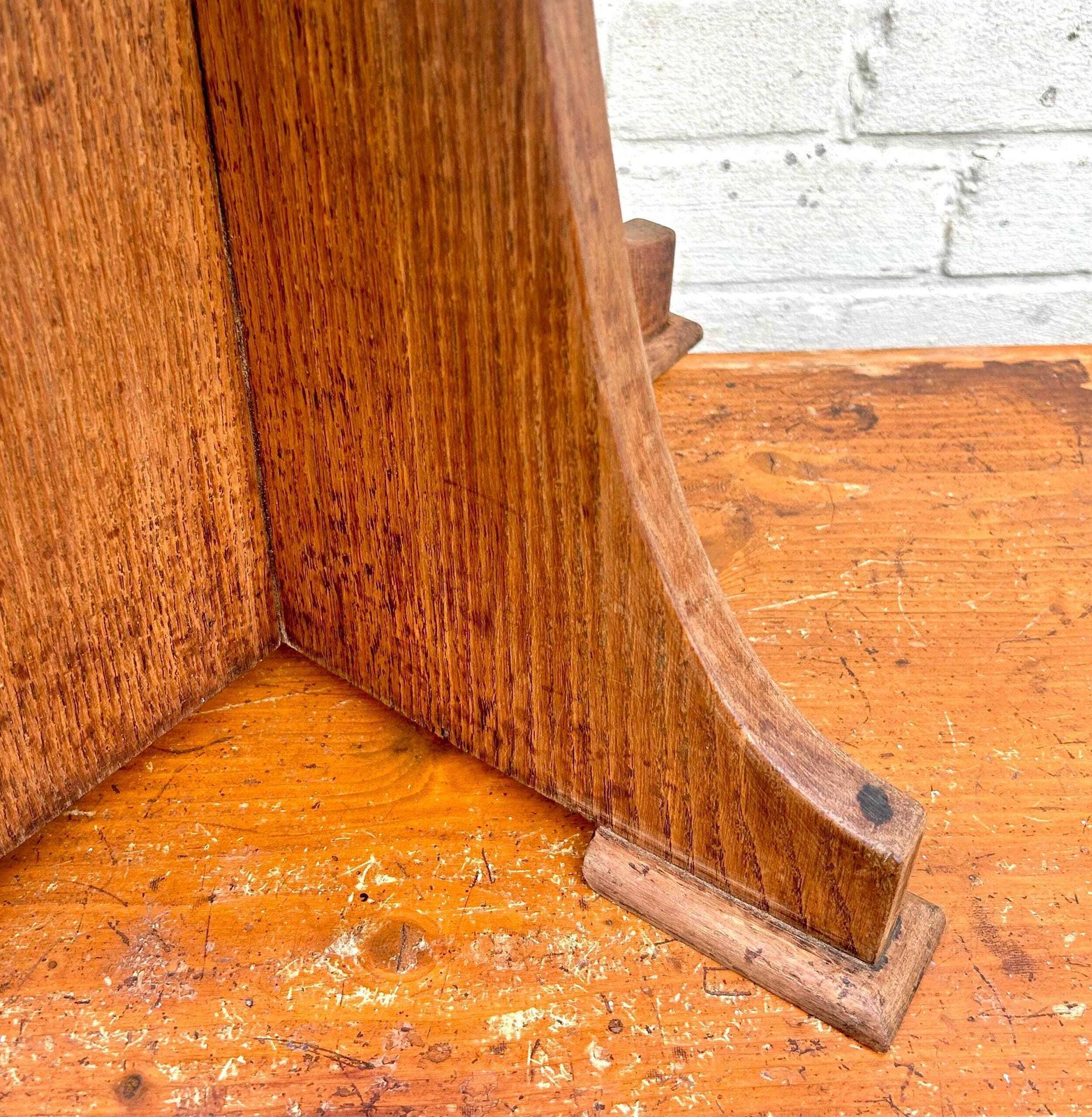 Arts And Crafts Oak Antique Side Wine Table Vintage Wooden Victorian Hall Desk Industrial Occasional Coffee photo Furniture