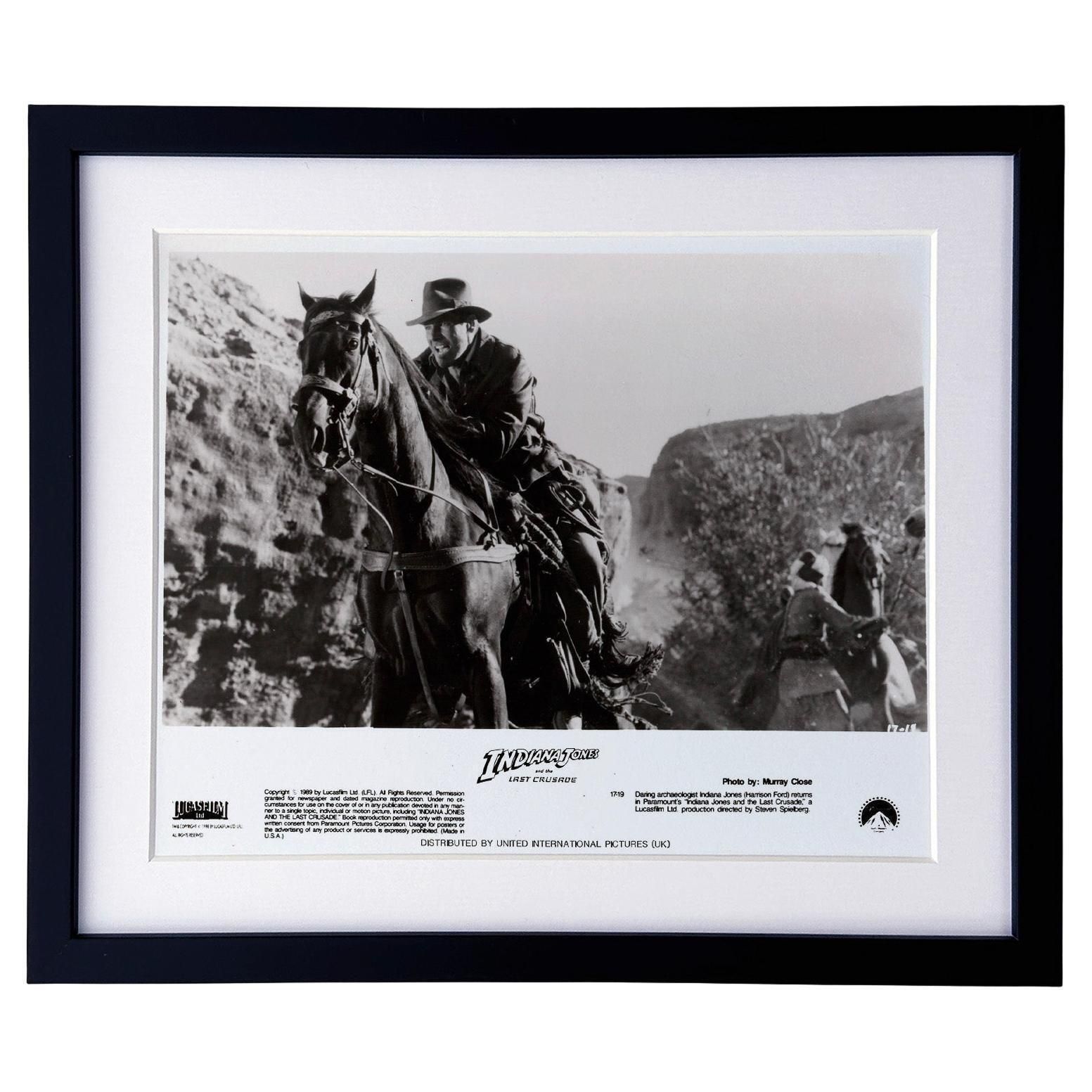 Photo de presse originale encadrée, Indiana Jones and the Last Crusade, 1989