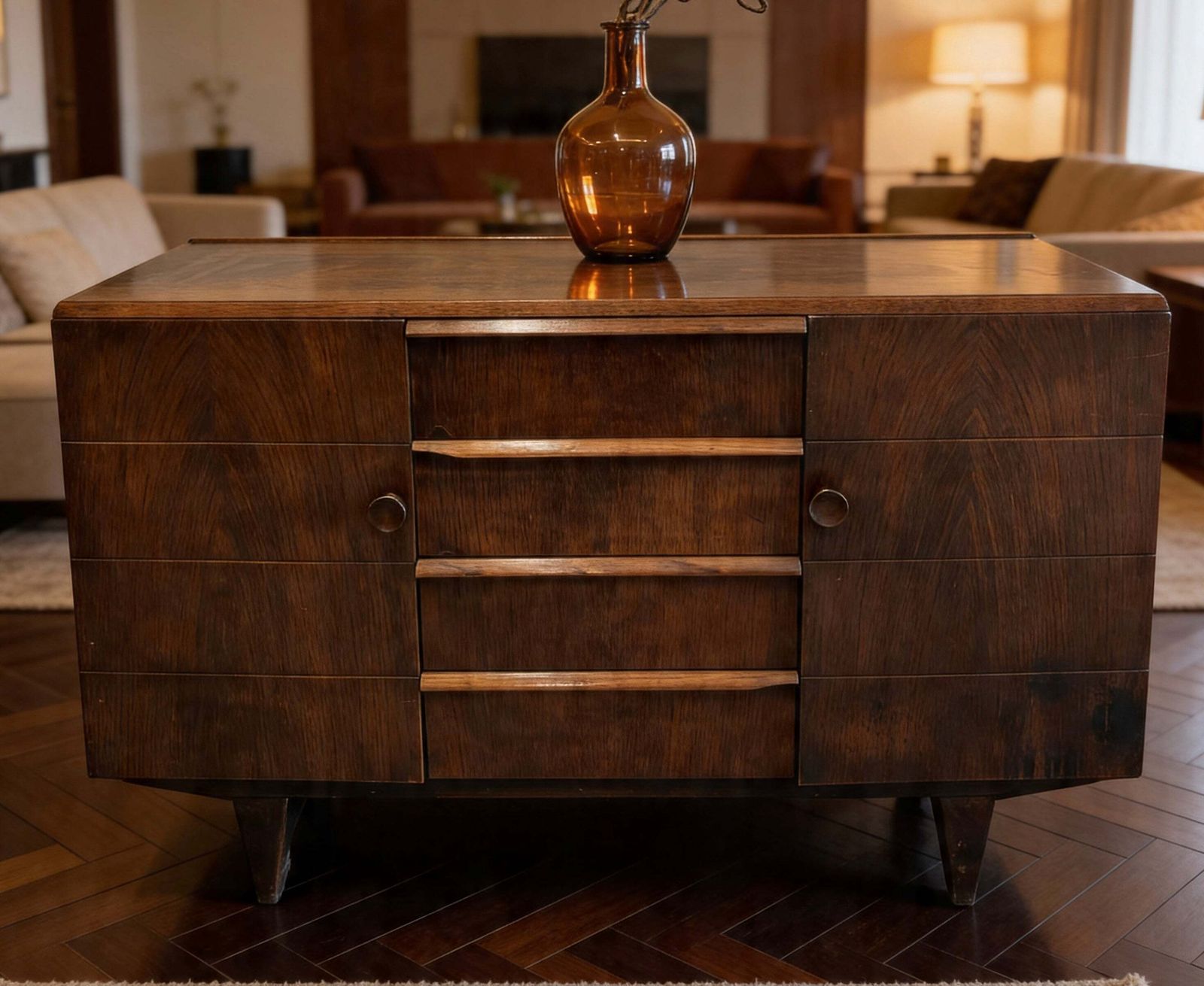 Art Deco Oak Sideboard / Dresser Sleek Classic Period Design
